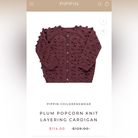 Wear pippin knit Popcorn cardigan - Picture 3 of 4